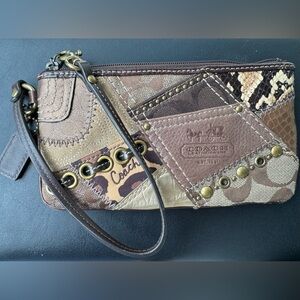 Coach patchwork wristlet